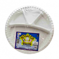 Techpak 11Inch Round 25Plates Wht