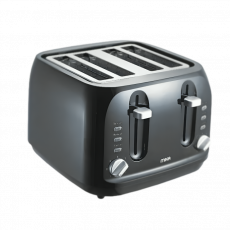 Mika Toaster 4Slc  Blk&Ss...