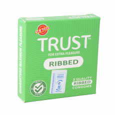  Trust Ribbed Condoms 3Pc
