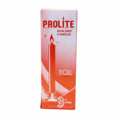 Prolite Fancy Candle T. L/S Wht 3Pc