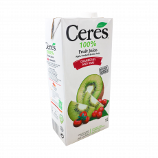 Ceres 100% Cranberry And Kiwi 1L