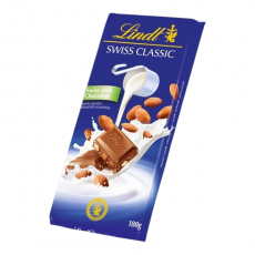 Lindt Swiss C Milk With Almond 100G