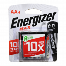 Energizer Max Aa4 E91 Bp4