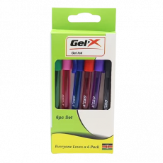 Gel-X Pen 6 Pc Assorted