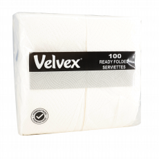Velvex Ready Folded Serviettes 100S