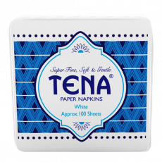 Tena White Serviettes  100 Sheets