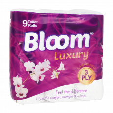 Bloom 3Ply Laminated Tissue 9Pack