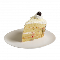 White Forest Cake Slice