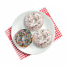 Packed Sprinkled Doughnuts(3Pc)